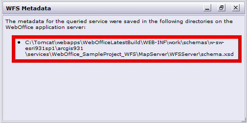 Path to downloaded schema file for WFS