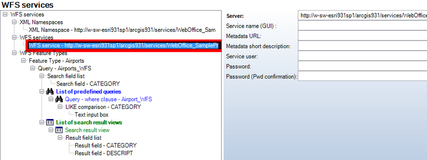 WFS Service URL - Project structure overall