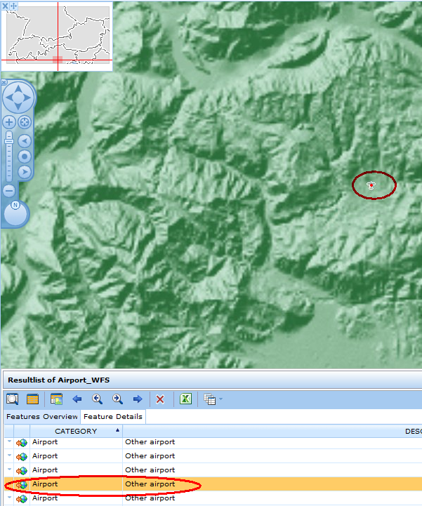 Zoom to and highlight WFS feature position