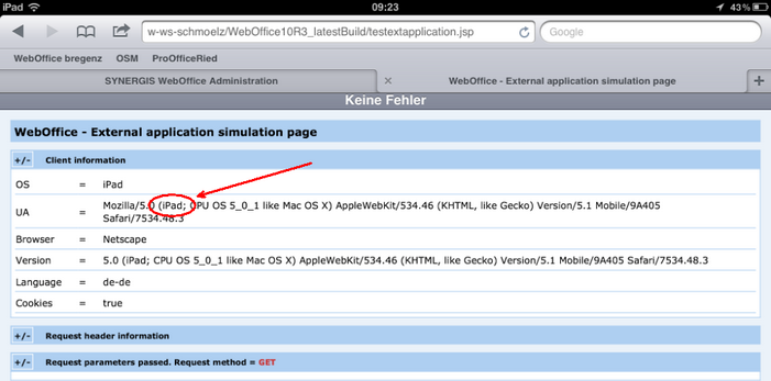 Read device id from 'testextapplication.jsp'