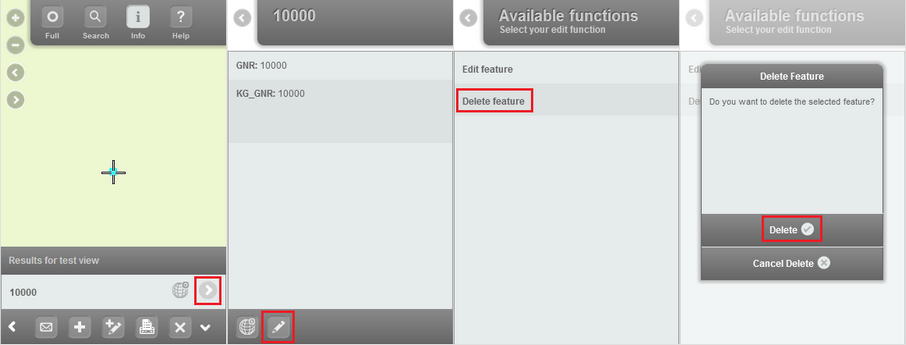 Edit feature tool - delete feature