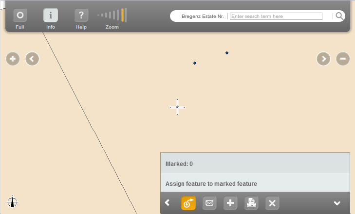 Selecting an object of the source layer (points) and assigning it to marked feature