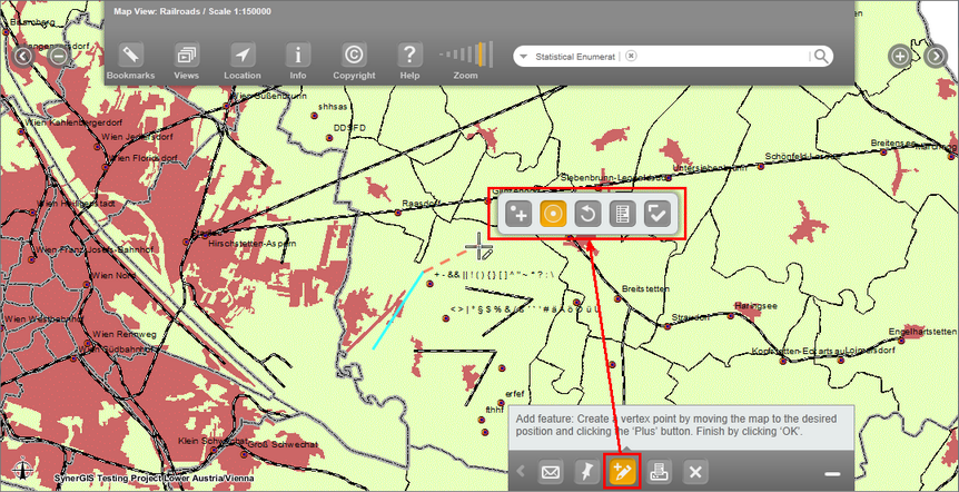 Toolbar with configured snap layer and switchable geometry editing