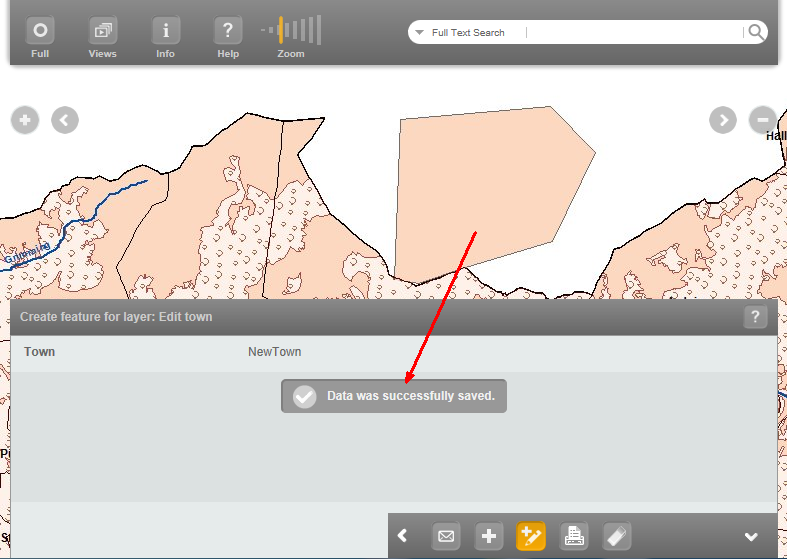 New created polygon in WebOffice mobile client