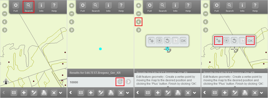 Edit feature operation with original and target position far away
