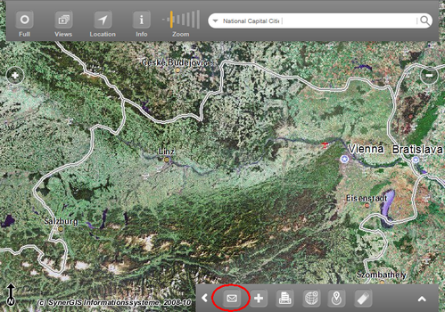 Tool 'EMail map' in the WebOffice mobile client