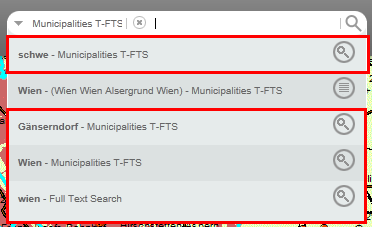Query history in WebOffice mobile client - search by using the magnifier