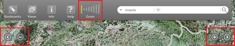 Zoom buttons and slider on larger displays