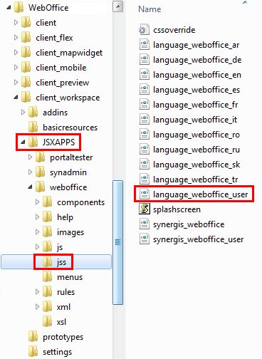 language_weboffice_user.xml – Sprachressourcepakete des WebOffice 10 R3 Clients