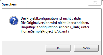 WebOffice author Speichern Dialog – Sicherungskopie bei ungültiger Projektkonfiguration WebOffice author Speichern Dialog – Sicherungskopie bei ungültiger Projektkonfiguration