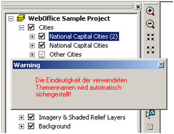 Formloses Fenster mit Hinweis