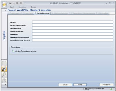 Manuelle Eingabe der ArcGIS Server Verbindungsparameter - Schritt 3