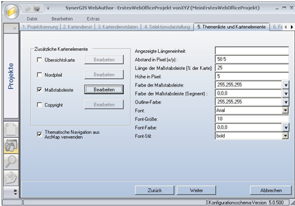 Maßstabsleiste Eigenschaften