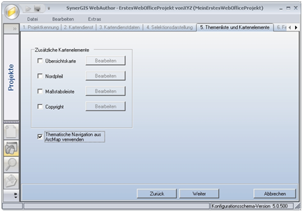 WebOffice 10 R3 Assistent ‚Erstellen eines Projektes‘ - Schritt 6