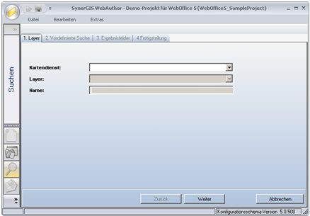 Assistent ‚Layer-Suche bearbeiten‘ - Schritt 1