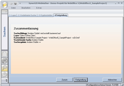 Assistent ‚Layer-Suche bearbeiten‘ - Schritt 4