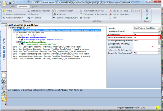 Ergebnis der Projektkonfiguration aus dem Assistenten ‚Selektierbare/Identifizierbare Layer erstellen‘