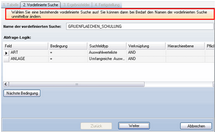 Assistent ‚Tabellen-Suche bearbeiten‘ - Schritt 2
