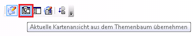 ArcMap Werkzeugleiste für &nbsp;WebOffice author – übernimmt die aktuelle Kartenansicht aus dem Themenbaum