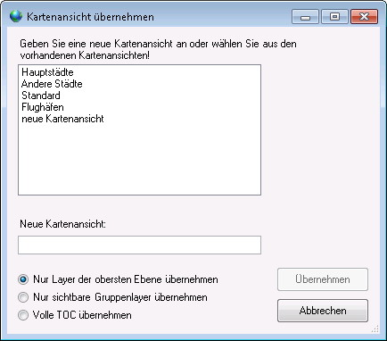 Dialog im WebOffice author: Kartenansicht übernehmen&nbsp;