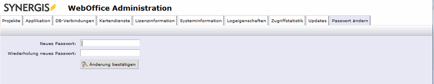 Dialog ‚Passwort ändern‘ Dialog ‚Passwort ändern‘