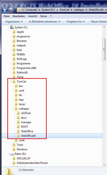 Verzeichnisstruktur der WebOffice 10 R3 Web-Application Verzeichnisstruktur der WebOffice 10 R3 Web-Application