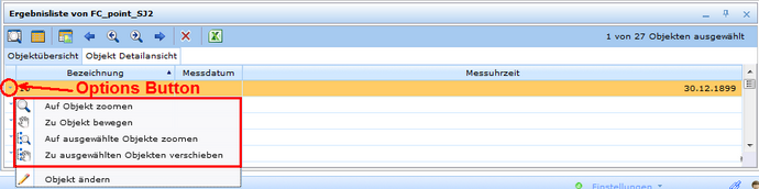 Kontextmenü im ‚Suchergebnis‘ Kontextmenü im ‚Suchergebnis‘