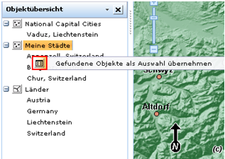 Kontextmenü der ‚Objektübersicht‘ auf Layerebene Kontextmenü der ‚Objektübersicht‘ auf Layerebene