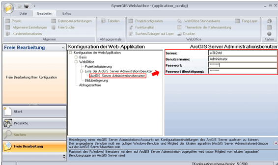 Konfiguration des ‚ArcGIS Server Administrationsbenutzers‘ Konfiguration des ‚ArcGIS Server Administrationsbenutzers‘