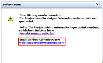 Mail-Link im WebOffice 10 R3 Client mit E-Mail Adresse des System-Administrators