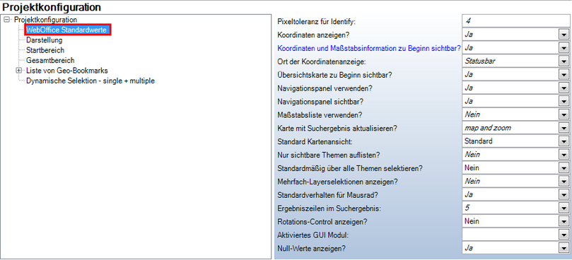 WebOffice 10 R3 Standardwerte - Kategorie ‚WebOffice 10 R3‛ WebOffice 10 R3 Standardwerte - Kategorie ‚WebOffice 10 R3‛