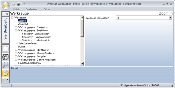 Werkzeug ‚Zoom In‘ - Kategorie ‚WebOffice 10 R3‛