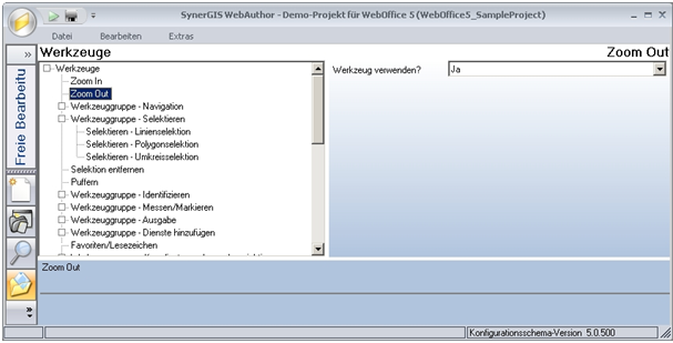Werkzeug ‚Zoom Out‘ - Kategorie ‚WebOffice 10 R3‛