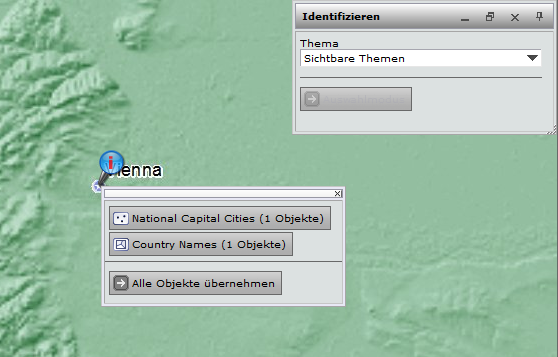 Identifizieren von Objekten verschiedener Themen direkt am Klickpunkt Identifizieren von Objekten verschiedener Themen direkt am Klickpunkt