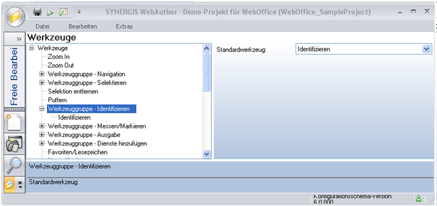 Werkzeuggruppe Identify - Kategorie 'WebOffice'