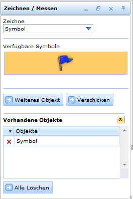 Formular des Werkzeugs ‚Symbol platzieren’ Formular des Werkzeugs ‚Symbol platzieren’