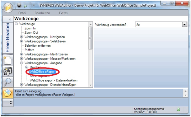 WebOffice 10 R3 ePaper Werkzeugkonfiguration WebOffice 10 R3 ePaper Werkzeugkonfiguration