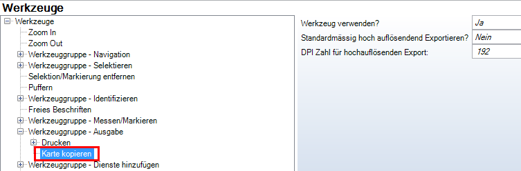 Werkzeug ‚Karte kopieren‘ - Kategorie ‚WebOffice 10 R3‘ Werkzeug ‚Karte kopieren‘ - Kategorie ‚WebOffice 10 R3‘