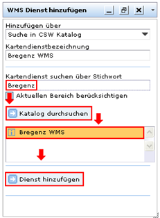 Wie man einen WMS Dienst hinzufügt