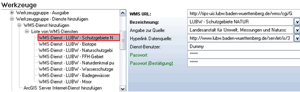 Konfiguration WMS-Dienst