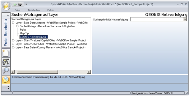 Layerspezifische Konfiguration von ‚Geonis Netzverfolgung‘ - Kategorie ‚WebOffice 10 R3‛ Layerspezifische Konfiguration von ‚Geonis Netzverfolgung‘ - Kategorie ‚WebOffice 10 R3‛