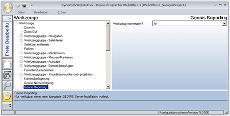 Werkzeug ‚Geonis Reporting‘ - Kategorie ‚WebOffice 10 R3‛ Werkzeug ‚Geonis Reporting‘ - Kategorie ‚WebOffice 10 R3‛