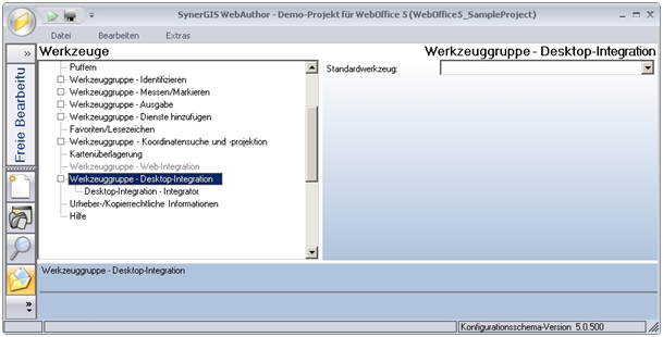 Tool group desktop integration - WebOffice category