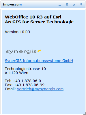 Impressum im WebOffice html Client Impressum im WebOffice html Client