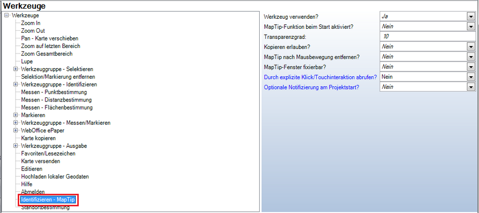 Identifizieren Map Tip &nbsp;- Kategorie ‘WebOffice 10 R3’