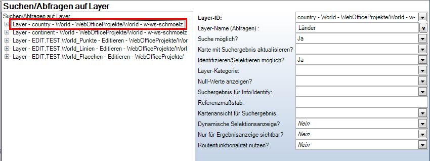 Layerkonfiguration - Kategorie ‚WebOffice 10 R3‛ Layerkonfiguration - Kategorie ‚WebOffice 10 R3‛