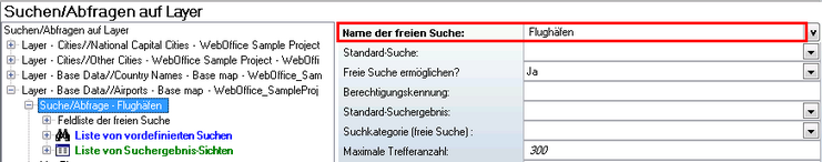 Beispiel für die Namensgebung der freien Suche