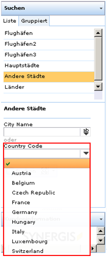 Auswahlwerteliste im Suchformular erzeugt durch Lookup Datenfeld Auswahlwerteliste im Suchformular erzeugt durch Lookup Datenfeld