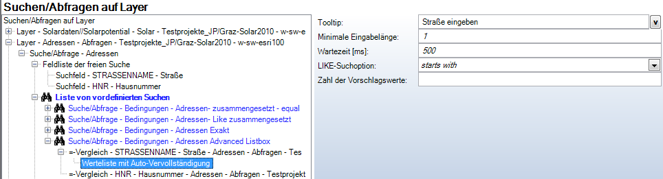Konfiguration von Werteliste mit Auto-Vervollständigung Konfiguration von Werteliste mit Auto-Vervollständigung