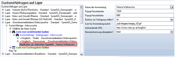 Konfiguration"‚Applikation mit statischem Hyperlink" Konfiguration"‚Applikation mit statischem Hyperlink"
